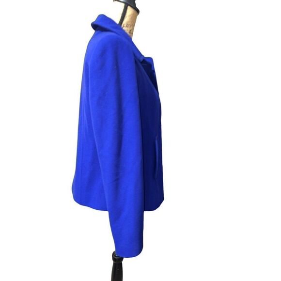 Louben Womens Jacket Royal Blue Wool & Cashmere Blend Button Up Jacket Size‎ 8 - Picture 4 of 8